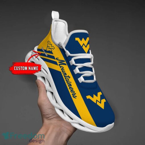 West Virginia Mountaineers Custom Name Personalize Max Soul Shoes Sport Sneakers Sport Gift Ideas Product Photo 1