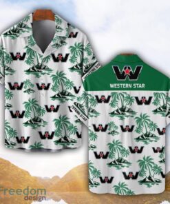 Western Star Green Coconut Pattern Combo 3D Hawaiian Shirt And Shorts Product Photo 1