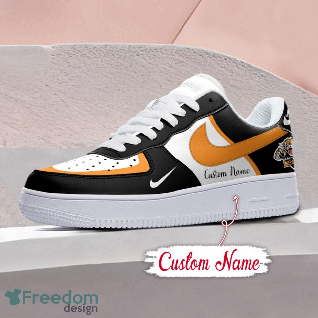Wests Tigers Air Force Shoes AF1 Custom Name Sneakers Shoes For Men And Women image Wests Tigers Air Force Shoes AF1 Custom Name Sneakers Shoes For Men And Women Product Photo 2