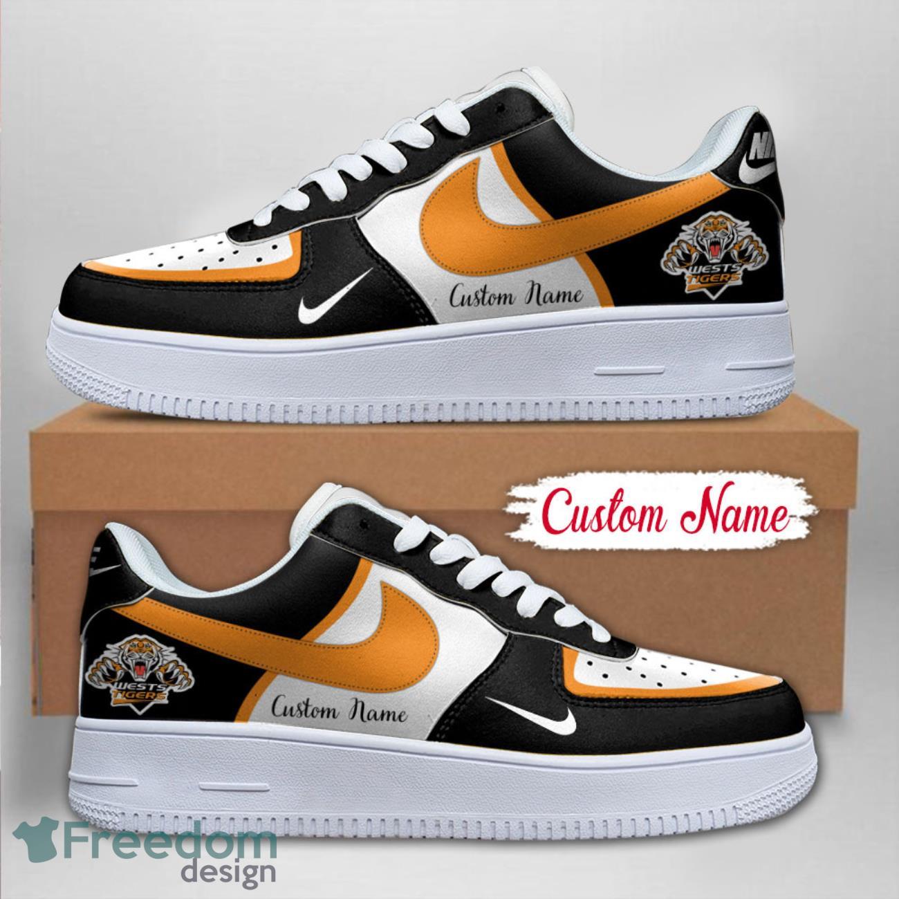 Wests Tigers Air Force Shoes AF1 Custom Name Sneakers Shoes For Men And Women image Wests Tigers Air Force Shoes AF1 Custom Name Sneakers Shoes For Men And Women Product Photo 1