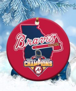 WinCraft Atlanta Braves State World Series Champions Christmas Ornament
