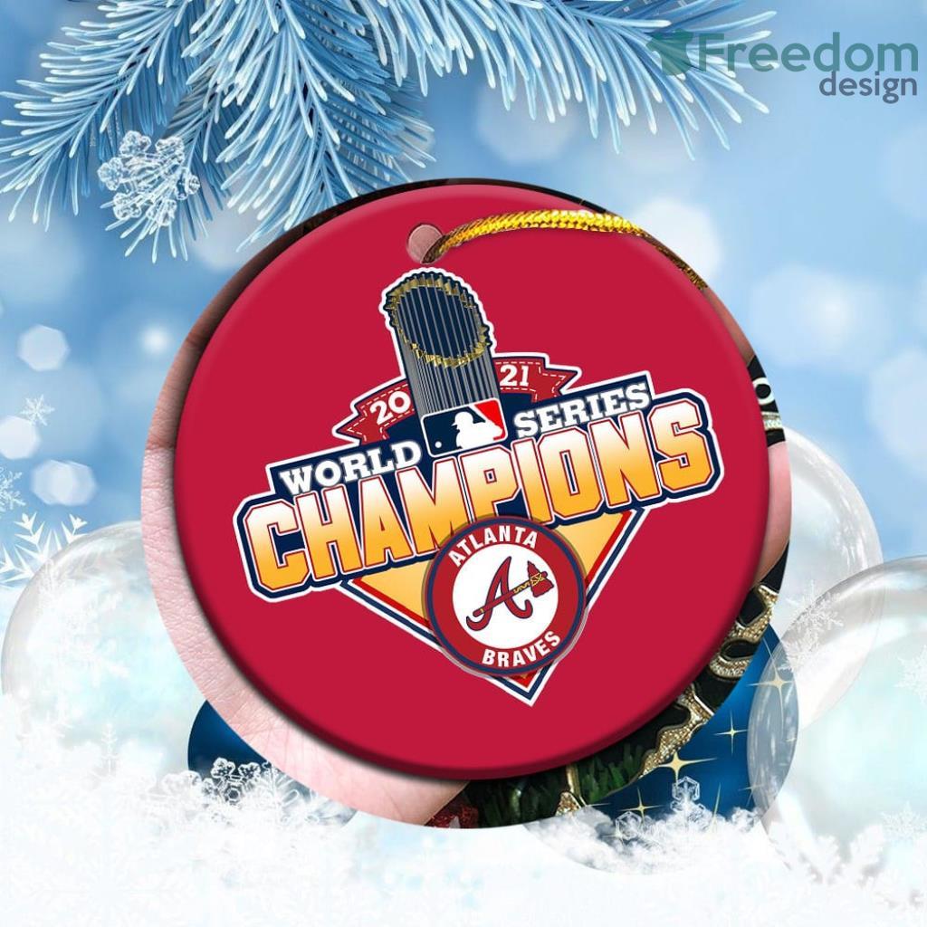 WinCraft World Series Champions Atlanta Braves Christmas Ornament Decoration image WinCraft World Series Champions Atlanta Braves Christmas Ornament Decoration Product Photo 1