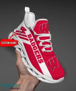 Wisconsin Badgers Custom Name Personalize Max Soul Shoes Sport Sneakers Sport Gift Ideas Product Photo 2