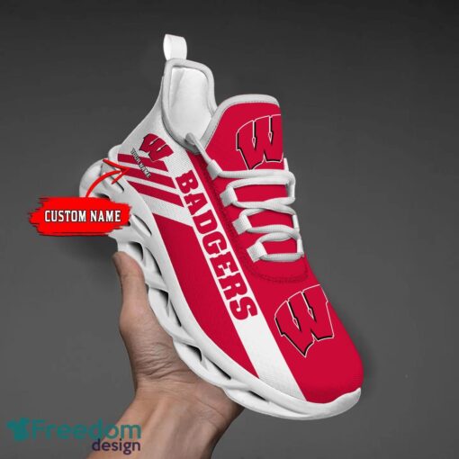 Wisconsin Badgers Custom Name Personalize Max Soul Shoes Sport Sneakers Sport Gift Ideas Product Photo 1