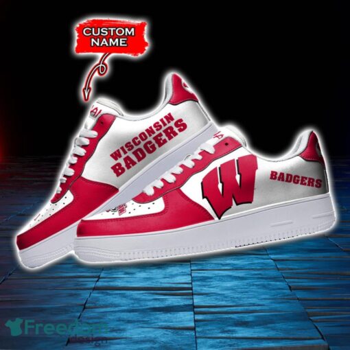 Wisconsin Badgers NCAA AF1 Personalized Name Sneakers Air Force Shoes For Fans Product Photo 3