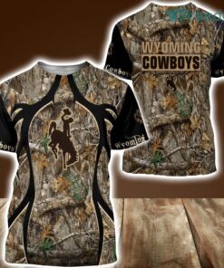 Wyoming Cowboys Camo Hunting 3D Shirt All Over Print Perfect Gift