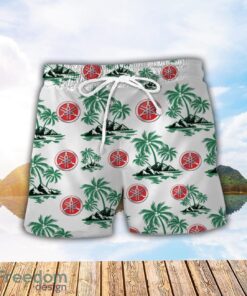 Yamaha Green Coconut Pattern Combo 3D Hawaiian Shirt And Shorts Product Photo 2