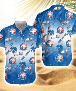 Zsc Lions Tropical Striped Hawaiian Shirt Trending New