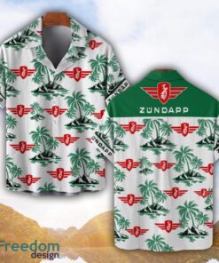 Zundapp Green Coconut Pattern Combo 3D Hawaiian Shirt And Shorts Product Photo 1