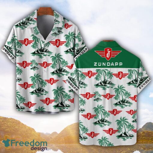 Zundapp Green Coconut Pattern Combo 3D Hawaiian Shirt And Shorts Product Photo 1