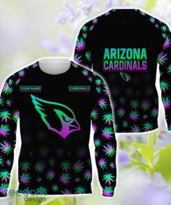 01-Arizona Cardinals- Personalized Name Weed pattern All Over Printed 3D T-Shirt Hoodie Sweatshirt Product Photo 2