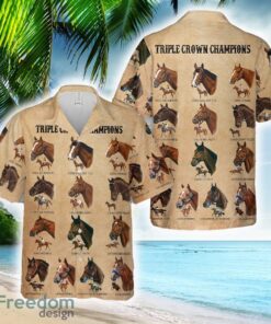 13 Triple Crown Champions Horse Racing Hawaiian Shirt