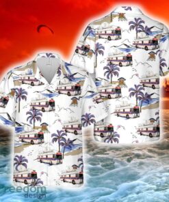 1977 Blue Bird NASA mobile command center Hawaiian Shirt