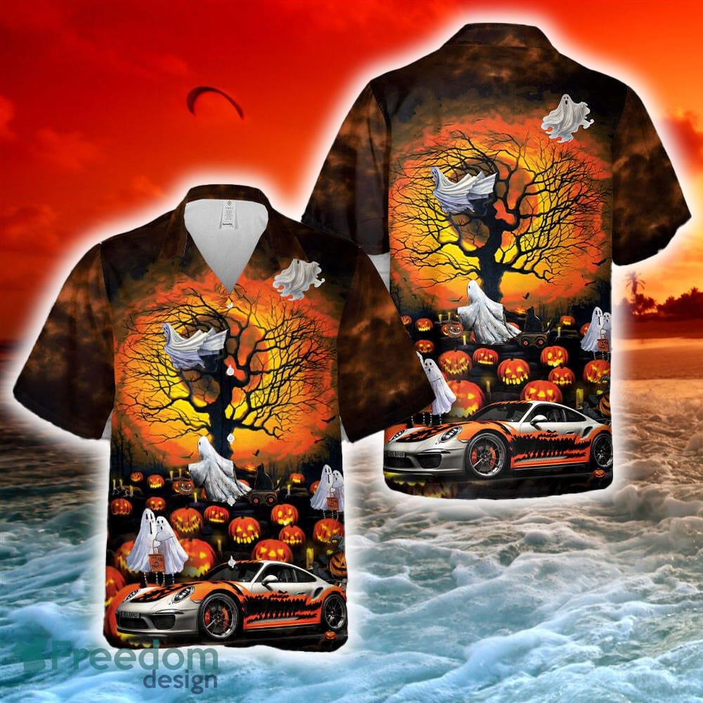 2016 Porsche 911 R (991.1), Trick or Treat Halloween Hawaiian Shirt image 2016 Porsche 911 R (991.1), Trick or Treat Halloween Hawaiian Shirt - 2016 Porsche 911 R (991.1), Trick or Treat Halloween Hawaiian Shirt-1
