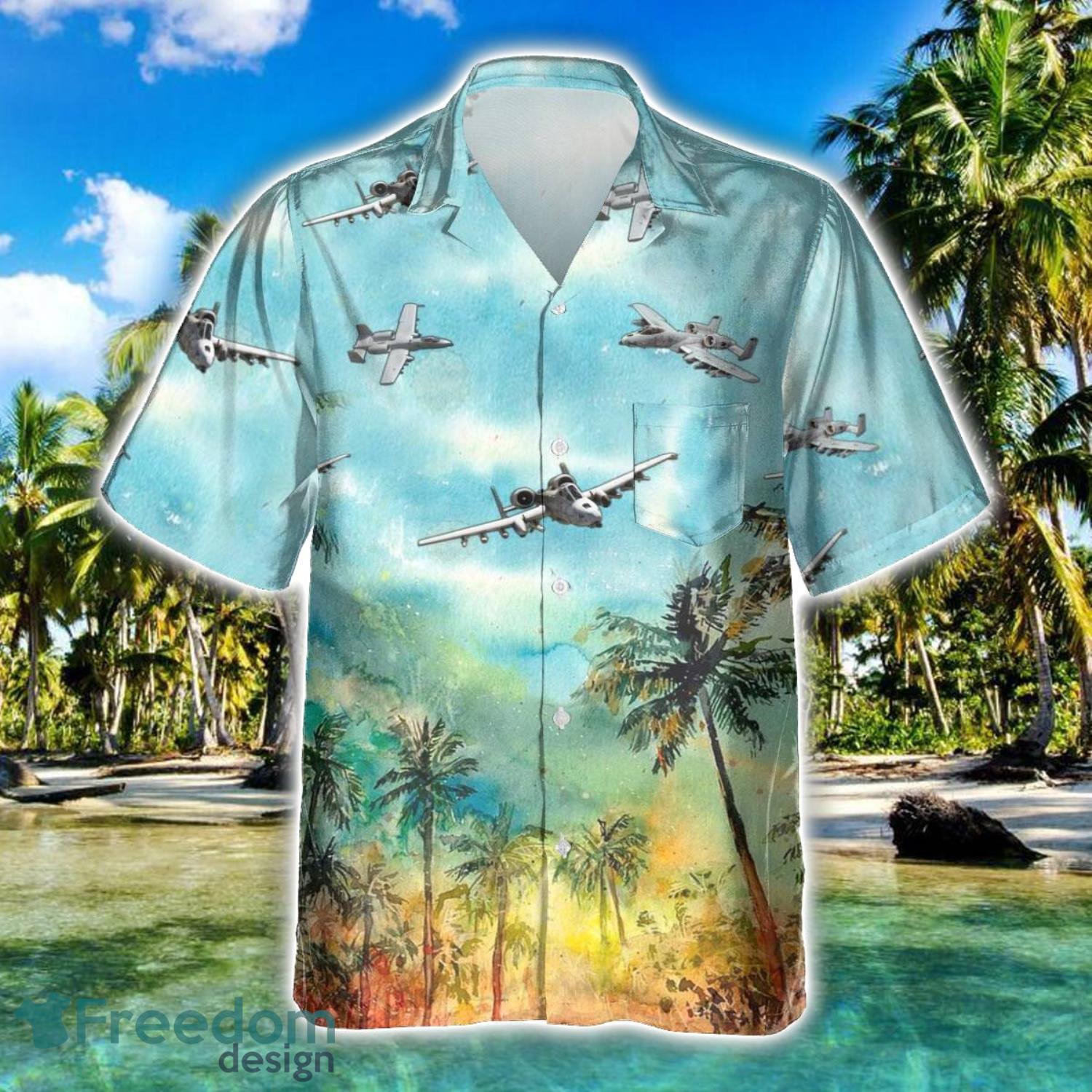 A 10 Thunderbolt II A10 Aircraft Summer Hawaiian Shirt Veteran Shirt For Men And Women image A-10 Thunderbolt II A10 Aircraft Summer Hawaiian Shirt Veteran Shirt For Men And Women Product Photo 1