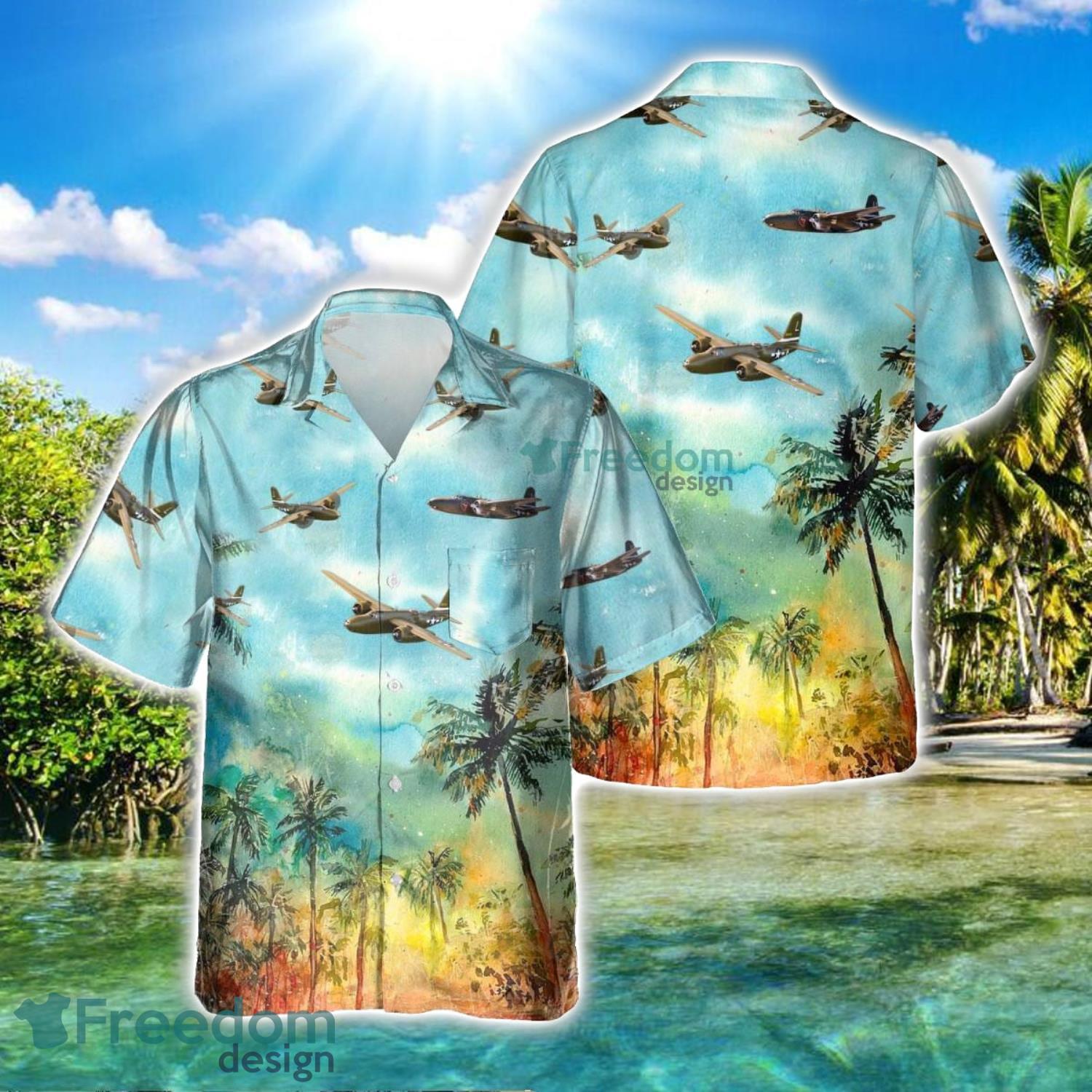 A 20 Havoc A20 Aircraft Summer Hawaiian Shirt Veteran Shirt For Men And Women image A-20 Havoc A20 Aircraft Summer Hawaiian Shirt Veteran Shirt For Men And Women Product Photo 2