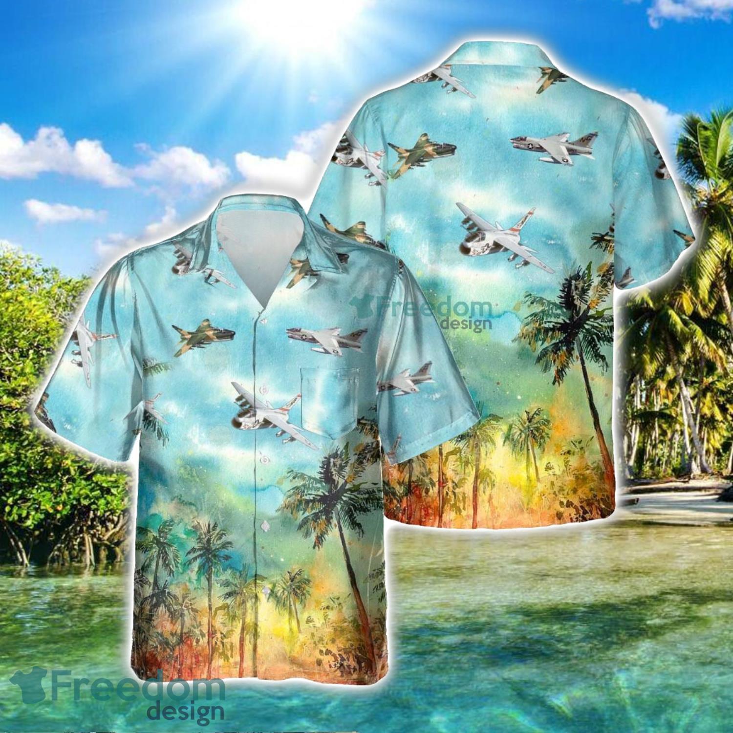 A 7 Corsair II A7 Aircraft Summer Hawaiian Shirt Veteran Shirt For Men And Women image A-7 Corsair II A7 Aircraft Summer Hawaiian Shirt Veteran Shirt For Men And Women Product Photo 2