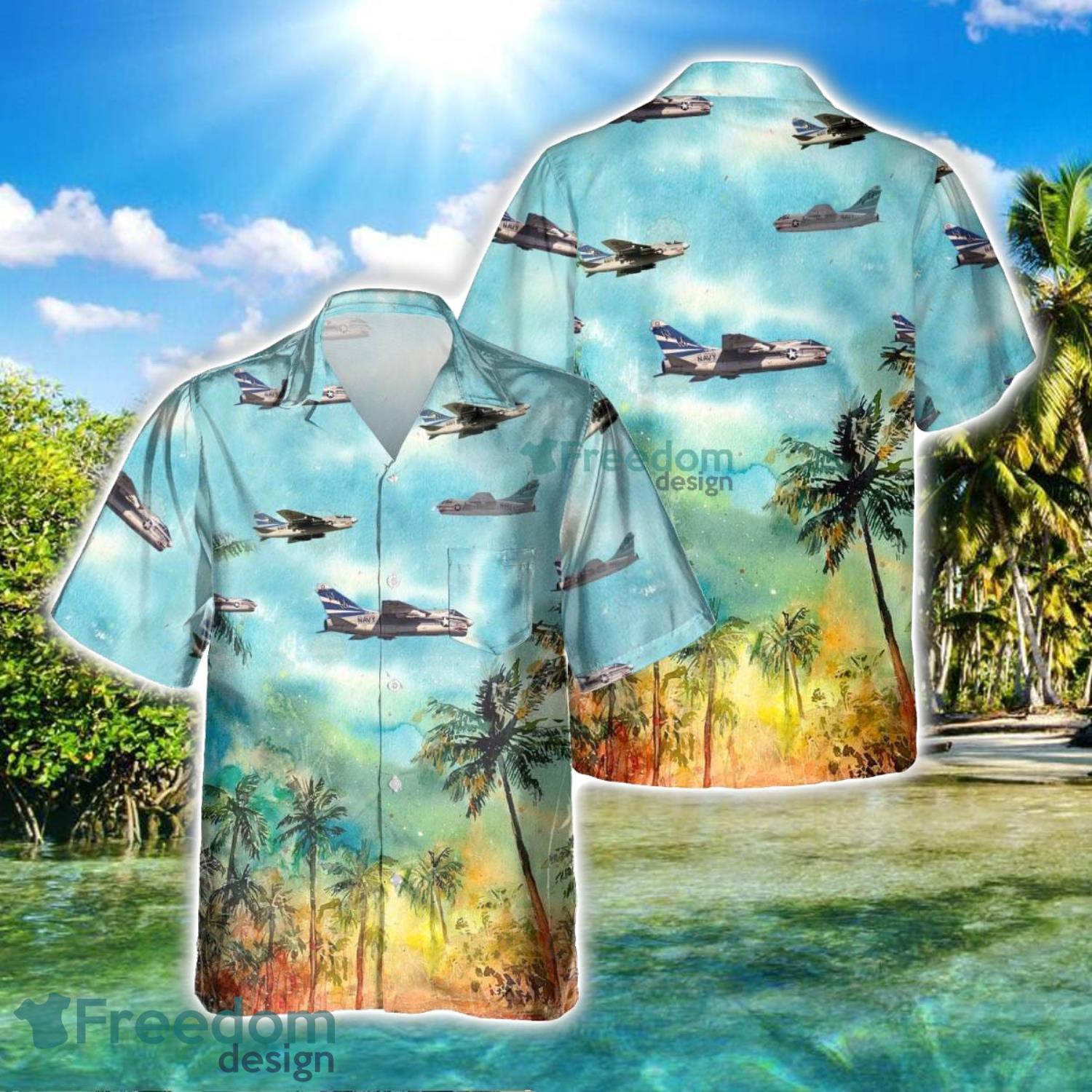 A 7 Corsair II A7 VA 153 Aircraft Summer Hawaiian Shirt Veteran Shirt For Men And Women image A-7 Corsair II A7 VA-153 Aircraft Summer Hawaiian Shirt Veteran Shirt For Men And Women Product Photo 2