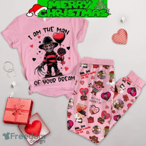 A Nightmare On Elm Street Valentine Fleece Pajamas Set All Over Print Christmas Gift - A Nightmare On Elm Street Valentine Fleece Pajamas Set-1