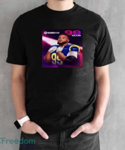 Aaron Donald Cartoon Pictures Madden 24 NFL Overall T Shirt - Black Unisex T-Shirt