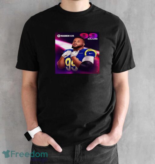 Aaron Donald Cartoon Pictures Madden 24 NFL Overall T Shirt - Black Unisex T-Shirt