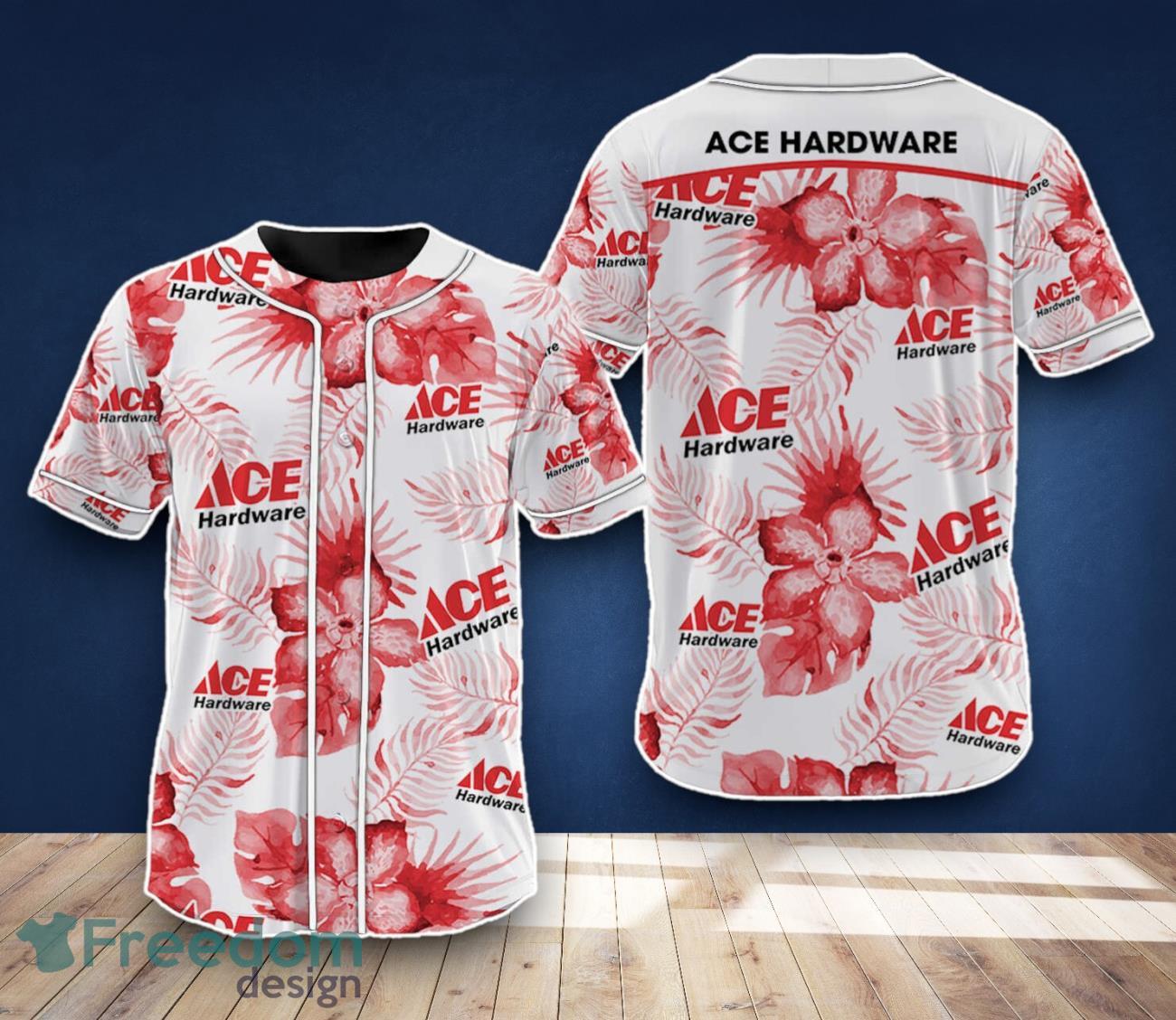 Ace Hardware Baseball Jersey Flower Pattern For Men Women image Ace Hardware Baseball Jersey Flower Pattern For Men Women Product Photo 1