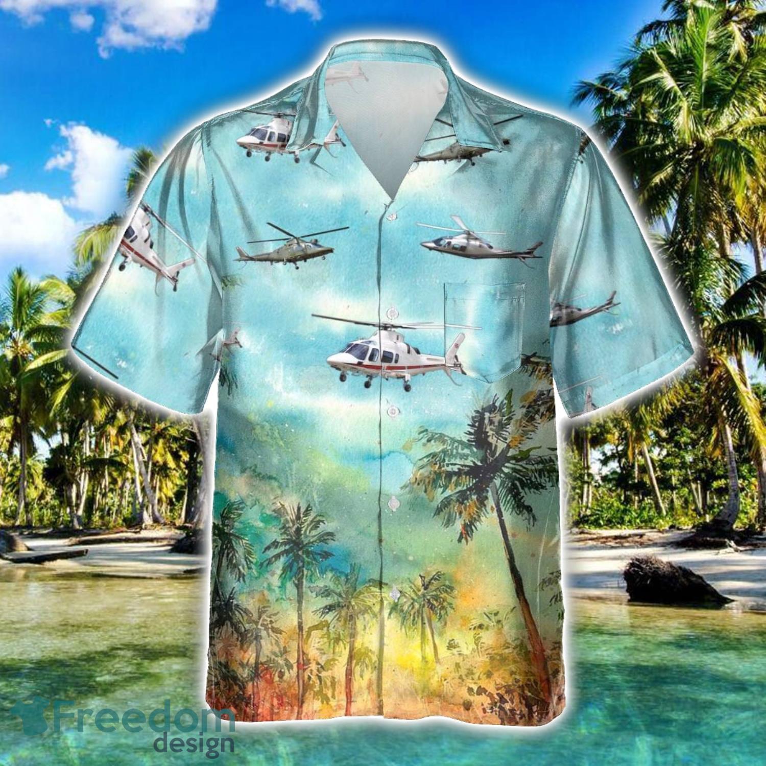 AgustaWestland AW109 Aircraft Summer Hawaiian Shirt Veteran Shirt For Men And Women image AgustaWestland AW109 Aircraft Summer Hawaiian Shirt Veteran Shirt For Men And Women Product Photo 1