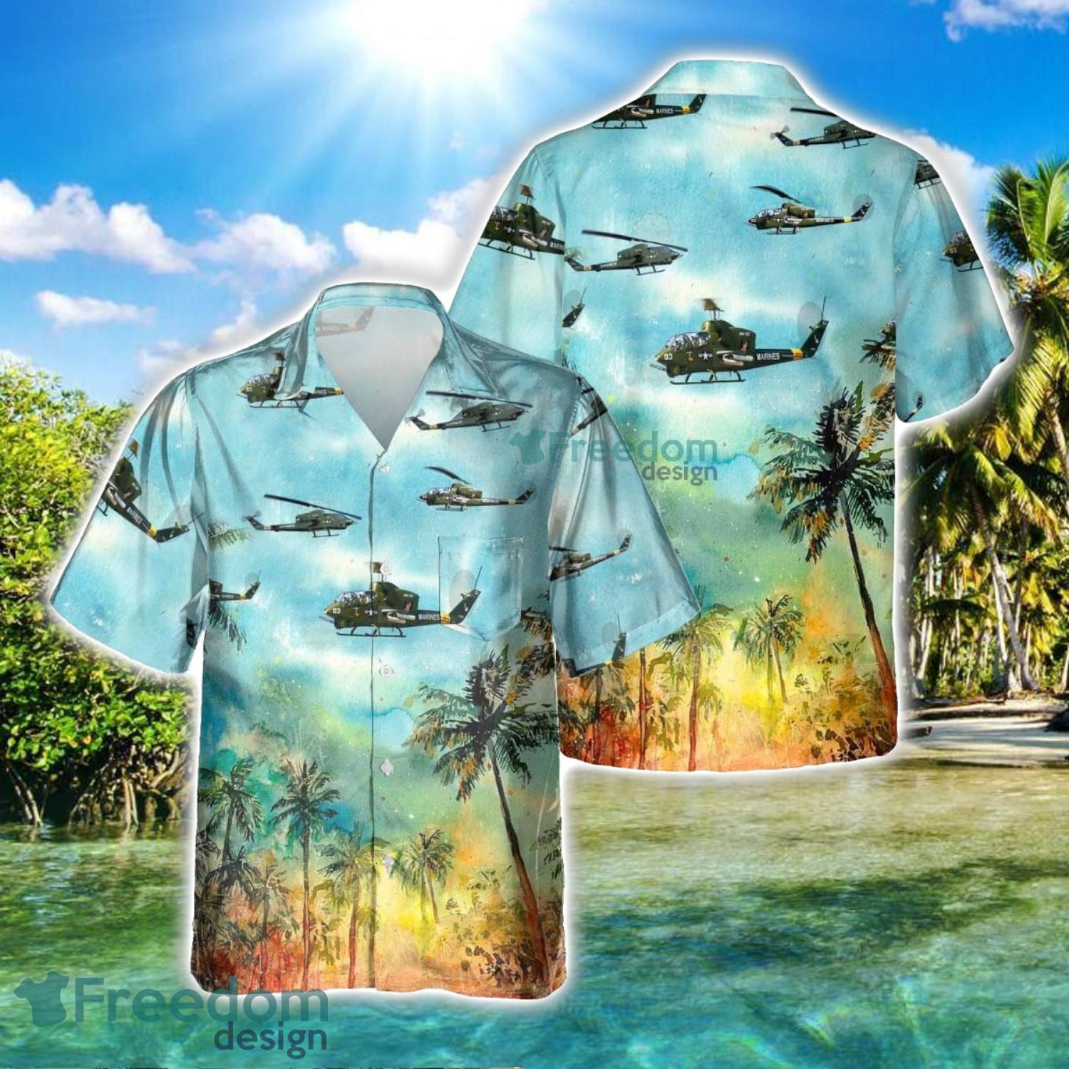 AH 1J SeaCobra AH1J Aircraft Summer Hawaiian Shirt Veteran Shirt For Men And Women image AH-1J SeaCobra AH1J Aircraft Summer Hawaiian Shirt Veteran Shirt For Men And Women Product Photo 2