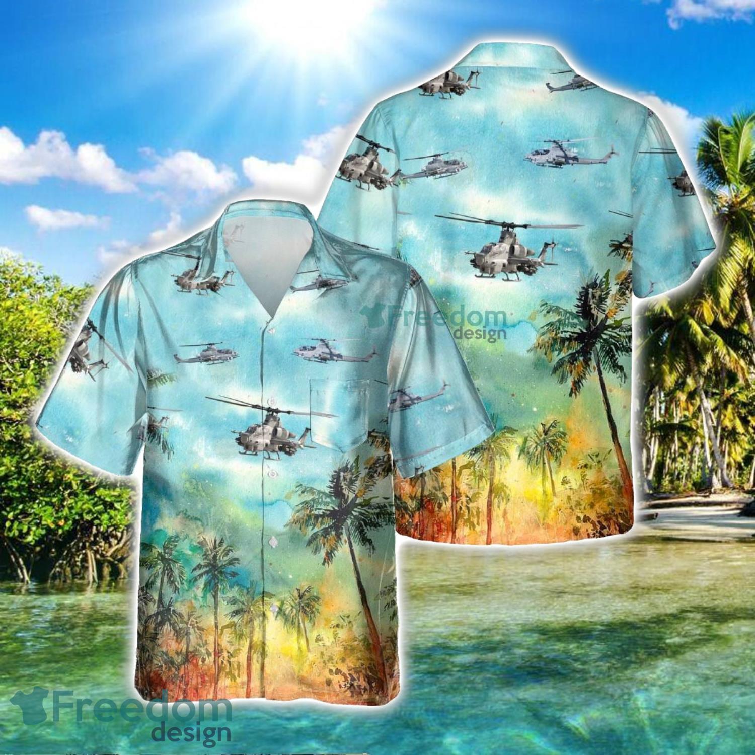 AH 1Z Viper AH1Z Aircraft Summer Hawaiian Shirt Veteran Shirt For Men And Women image AH-1Z Viper AH1Z Aircraft Summer Hawaiian Shirt Veteran Shirt For Men And Women Product Photo 2