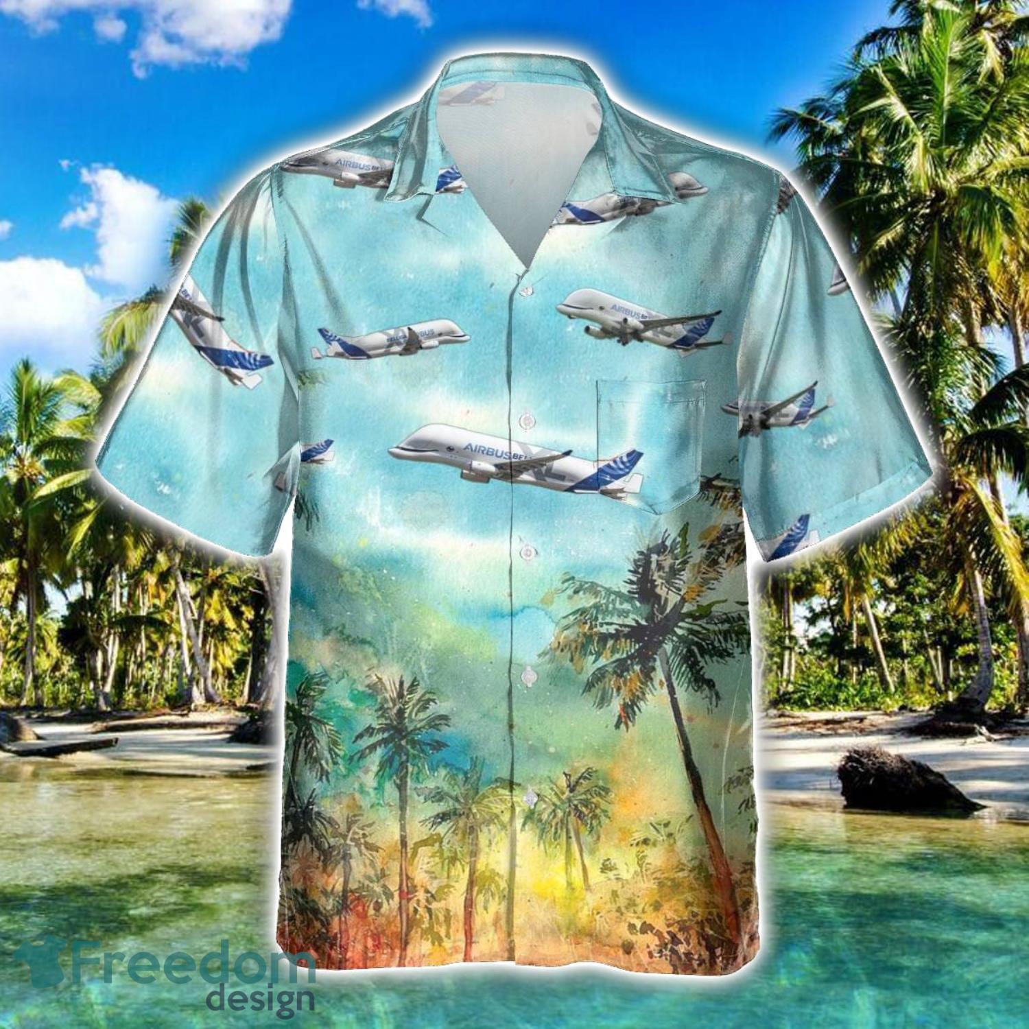 Airbus A300 600ST, Beluga Aircraft Summer Hawaiian Shirt Veteran Shirt For Men And Women image Airbus A300-600ST, Beluga Aircraft Summer Hawaiian Shirt Veteran Shirt For Men And Women Product Photo 1