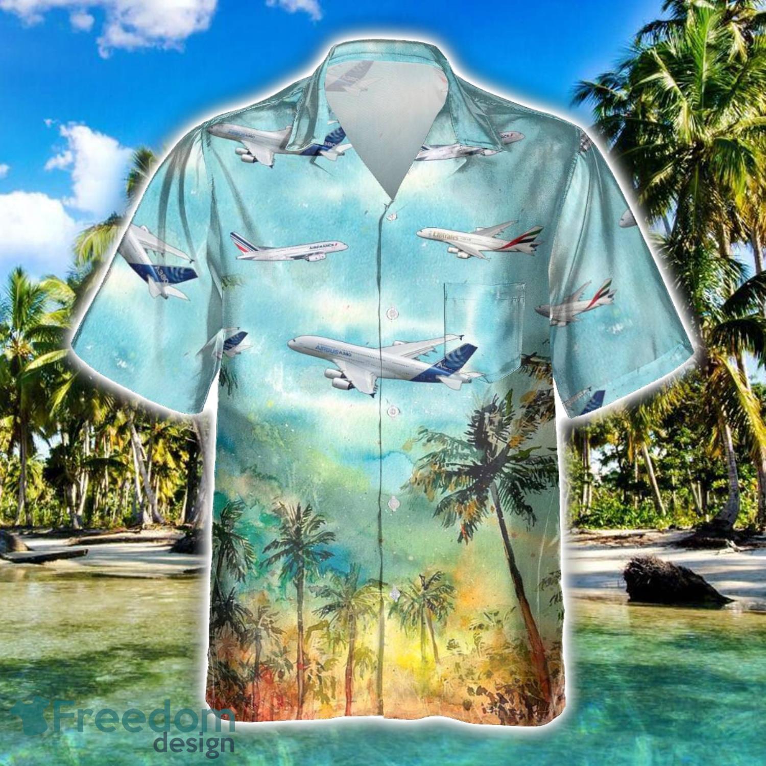 Airbus A380 Aircraft Summer Hawaiian Shirt Veteran Shirt For Men And Women image Airbus A380 Aircraft Summer Hawaiian Shirt Veteran Shirt For Men And Women Product Photo 1