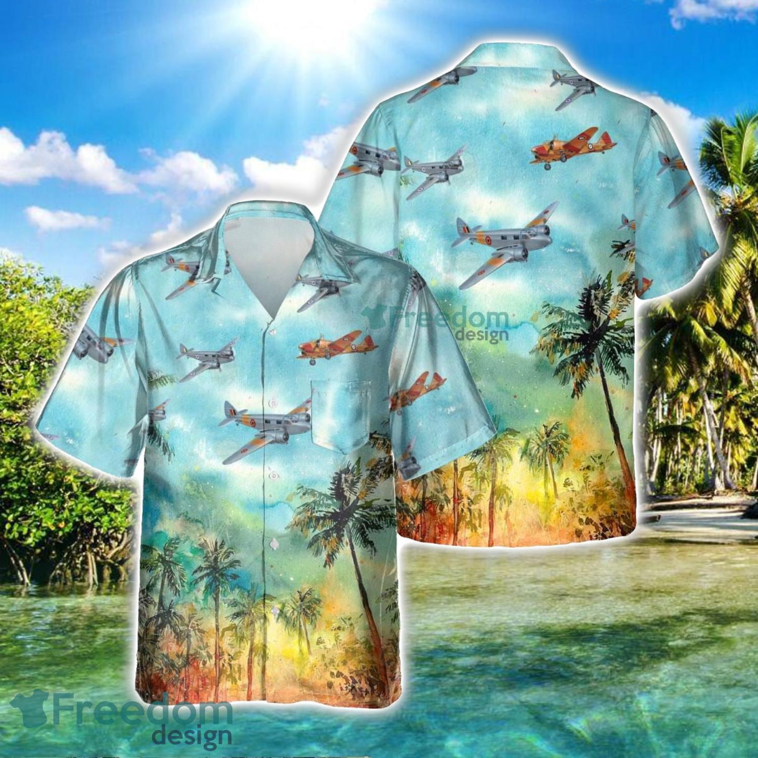 Airspeed Oxford Aircraft Summer Hawaiian Shirt Veteran Shirt For Men And Women image Airspeed Oxford Aircraft Summer Hawaiian Shirt Veteran Shirt For Men And Women Product Photo 2