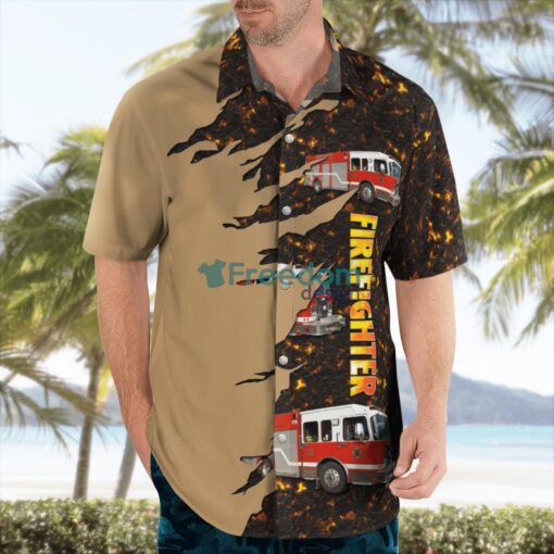 Ajax Fire and Emergency Services, Ontario Pumper Hawaiian Shirt Beach Summer Shirt Product Photo 3