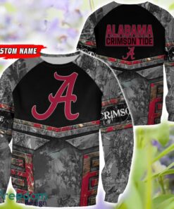 Alabama Crimson Tide Grey Black Hunting 3D T-Shirt Hoodie Sweatshirt Zip Hoodie Custom Name Product Photo 2
