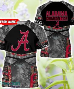 Alabama Crimson Tide Grey Black Hunting 3D T-Shirt Hoodie Sweatshirt Zip Hoodie Custom Name Product Photo 3