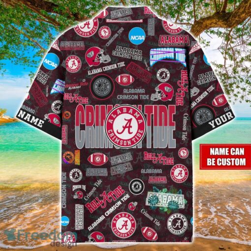 Alabama Crimson Tide Logo Hawaiian Shirt For Fans Trending Beach Shirt Custom Name Product Photo 2