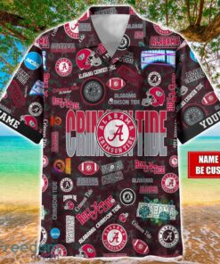 Alabama Crimson Tide Logo Hawaiian Shirt For Fans Trending Beach Shirt Custom Name