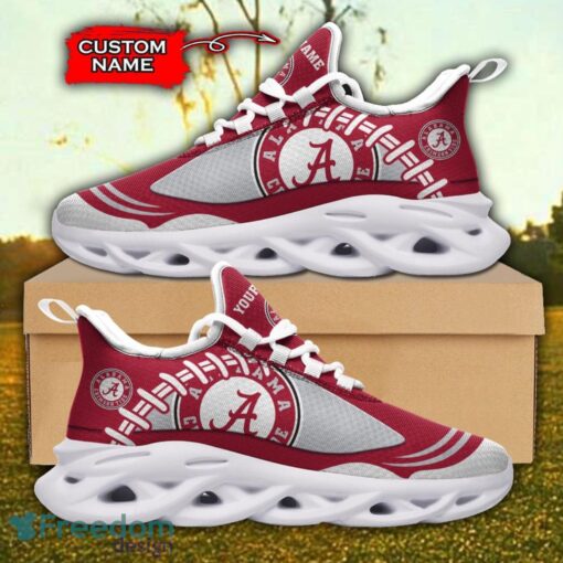 Alabama Crimson Tide NCAA Max Soul Shoes Big Logo And Custom Name Sneakers For Men Women Product Photo 2