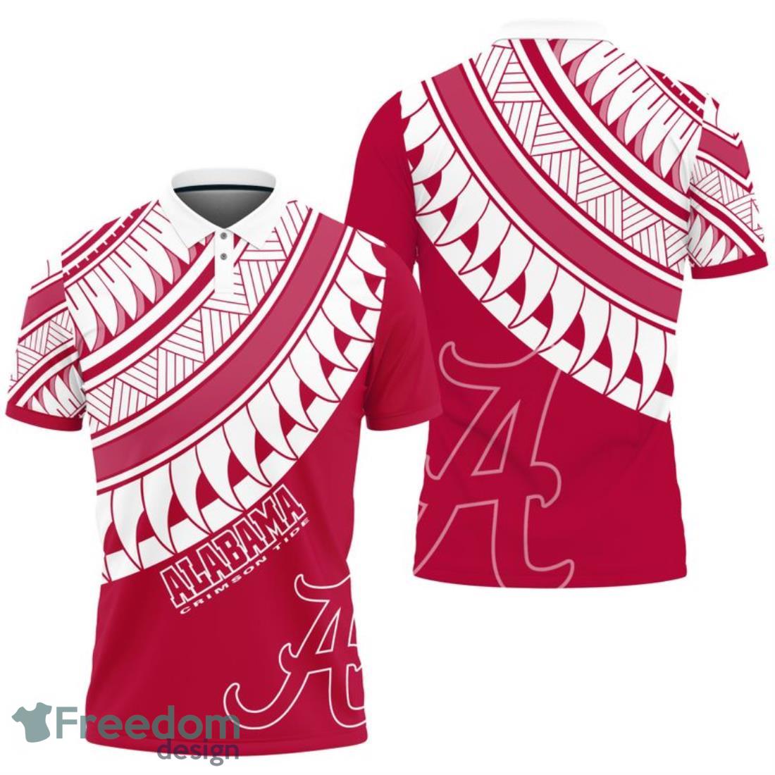 Alabama Crimson Tide Polynesian Pattern Polo Shirt image Alabama Crimson Tide Polynesian Pattern Polo Shirt Product Photo 1