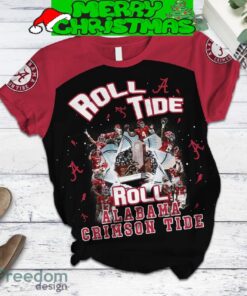 Alabama Crimson Tide Roll Tide Roll Fleece Pajamas Set Christmas For Family - Alabama Crimson Tide Roll Tide Roll Fleece Pajamas Set-2