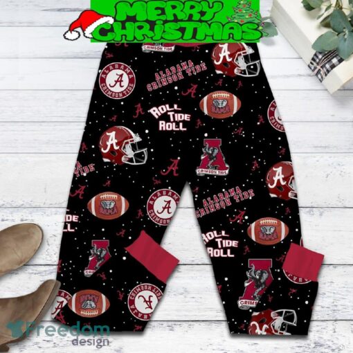 Alabama Crimson Tide Roll Tide Roll Fleece Pajamas Set Christmas For Family - Alabama Crimson Tide Roll Tide Roll Fleece Pajamas Set-3