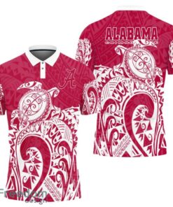 Alabama Crimson Tide Turtle Polynesian Pattern Polo Shirt