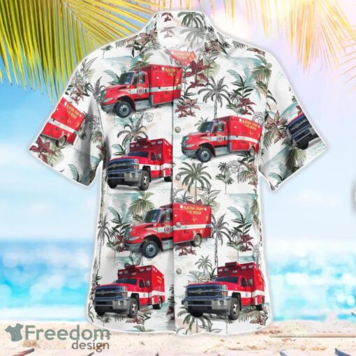 Alachua County Fire Rescue, Florida 3D Hawaiian Shirt Product Photo 3