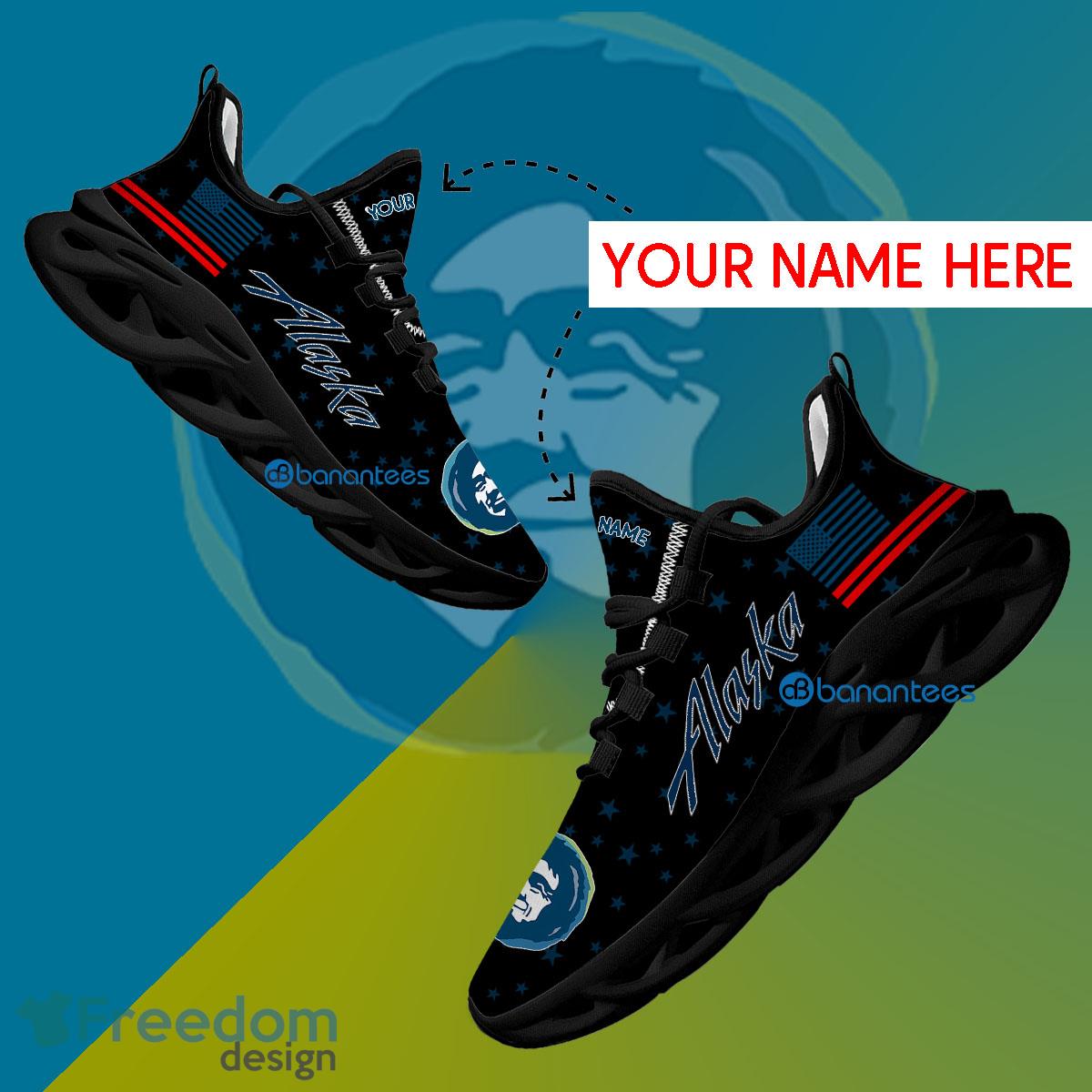 Alaska Airlines Running Sneaker Chic Custom Name Gift Max Soul Shoes New For Fans image Alaska Airlines Running Sneaker Chic Custom Name Gift Max Soul Shoes New For Fans - Alaska Airlines Running Shoes New Trending Personalized Photo 1