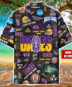 Albany Great Danes Logo Hawaiian Shirt For Fans Trending Beach Shirt Custom Name Product Photo 2