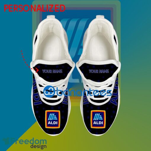 Aldi Chunky Sneaker Performance Custom Name Gift Max Soul Shoes USA Flag Star New For Fans - Aldi Running Shoes New Trending Personalized Photo 2