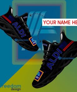 Aldi Chunky Sneaker Performance Custom Name Gift Max Soul Shoes USA Flag Star New For Fans - Aldi Running Shoes New Trending Personalized Photo 1