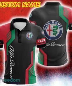 Alfa Romeo Logo Car Truck And Motorcycle Polka Dot Leather Polo Car AOP Personalized