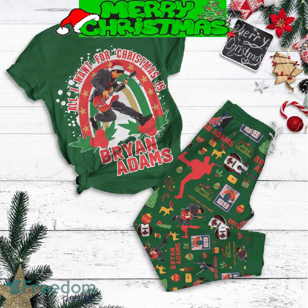 All I Want For Christmas Is Bryan Adams Ho Ho Ho Merry Christmas Fleece Pajamas Set For Christmas - All I Want For Christmas Is Bryan Adams Ho Ho Ho Merry Christmas Fleece Pajamas Set-1