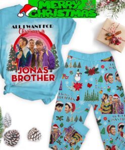 All I Want For Christmas Is Jonas Brother Like It’s Christmas Nick Jonas Kevin Jonas Joe Jonas Fleece Pajama Sets Full Print Christmas For Women - 310724-124059